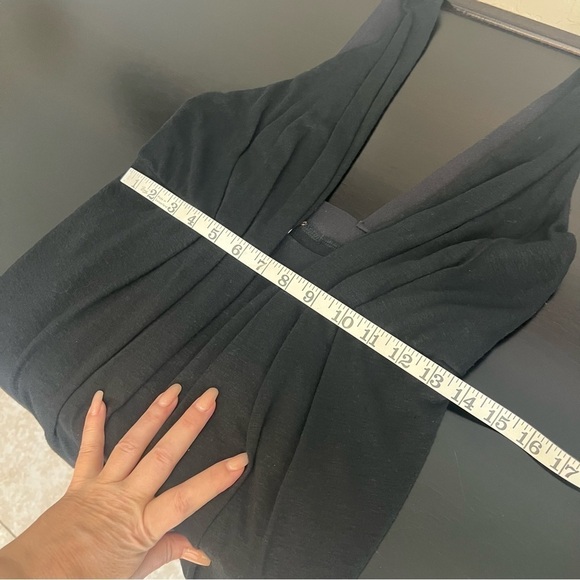 Free people Heidi Linen Blend Maxi dress, black, plunging neckline, sz S - Picture 6 of 13